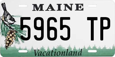 ME license plate 5965TP
