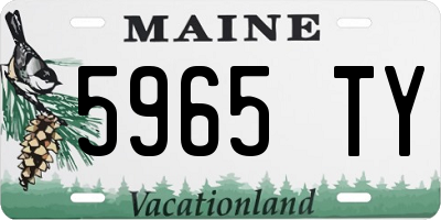 ME license plate 5965TY