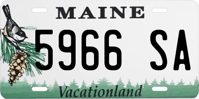 ME license plate 5966SA