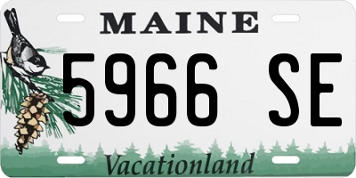 ME license plate 5966SE