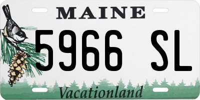 ME license plate 5966SL
