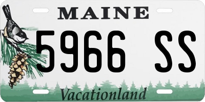 ME license plate 5966SS