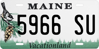 ME license plate 5966SU
