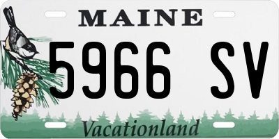 ME license plate 5966SV