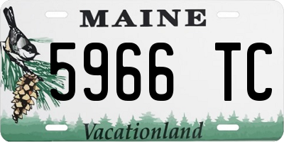 ME license plate 5966TC