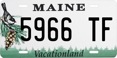 ME license plate 5966TF