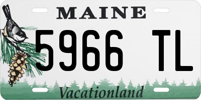 ME license plate 5966TL