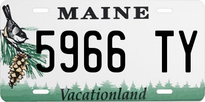 ME license plate 5966TY