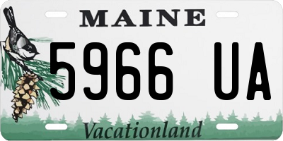 ME license plate 5966UA