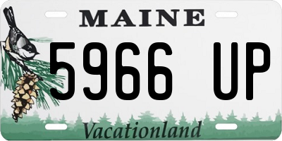 ME license plate 5966UP