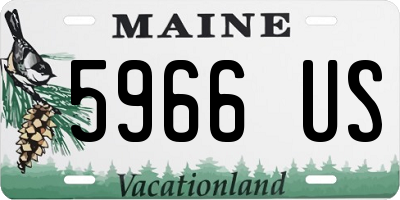 ME license plate 5966US