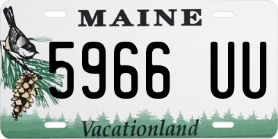 ME license plate 5966UU