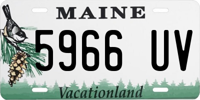 ME license plate 5966UV