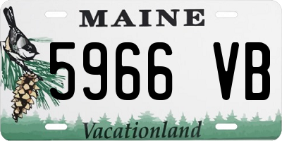 ME license plate 5966VB