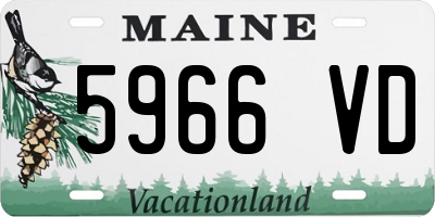 ME license plate 5966VD