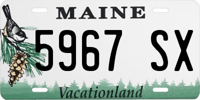 ME license plate 5967SX