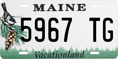 ME license plate 5967TG