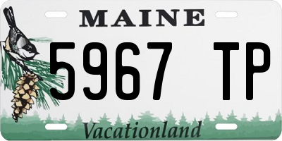 ME license plate 5967TP