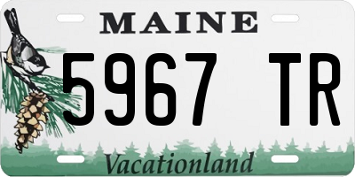ME license plate 5967TR