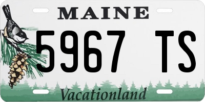 ME license plate 5967TS