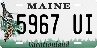 ME license plate 5967UI