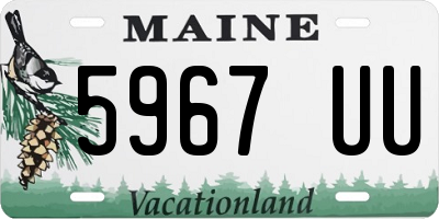 ME license plate 5967UU