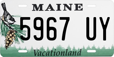 ME license plate 5967UY