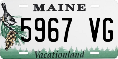 ME license plate 5967VG