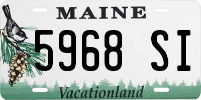 ME license plate 5968SI