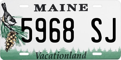 ME license plate 5968SJ