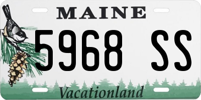 ME license plate 5968SS
