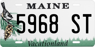 ME license plate 5968ST