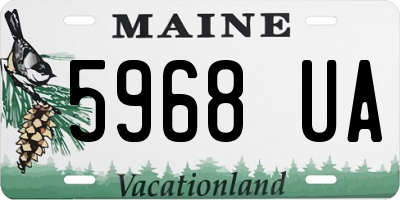 ME license plate 5968UA
