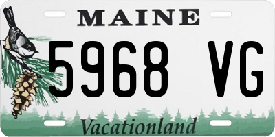 ME license plate 5968VG