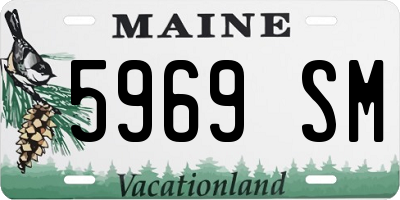 ME license plate 5969SM