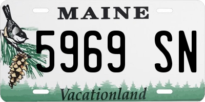 ME license plate 5969SN