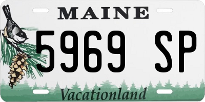 ME license plate 5969SP