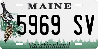 ME license plate 5969SV