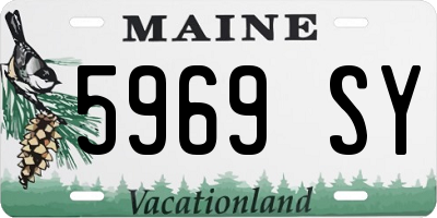 ME license plate 5969SY
