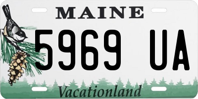 ME license plate 5969UA
