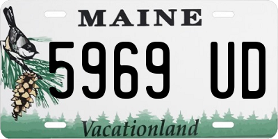 ME license plate 5969UD