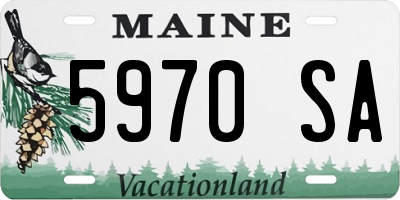 ME license plate 5970SA