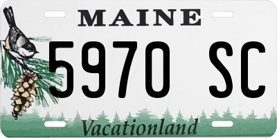ME license plate 5970SC
