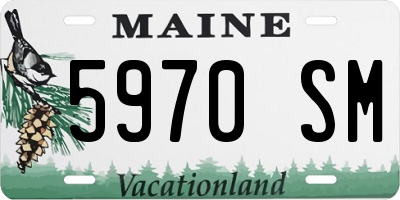 ME license plate 5970SM
