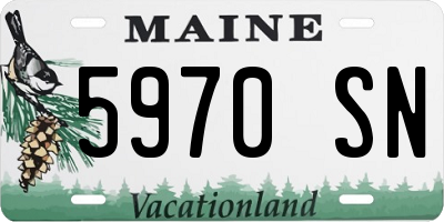 ME license plate 5970SN