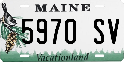 ME license plate 5970SV