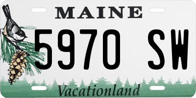 ME license plate 5970SW