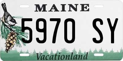 ME license plate 5970SY