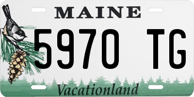 ME license plate 5970TG