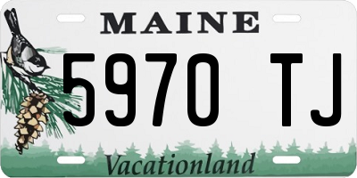 ME license plate 5970TJ